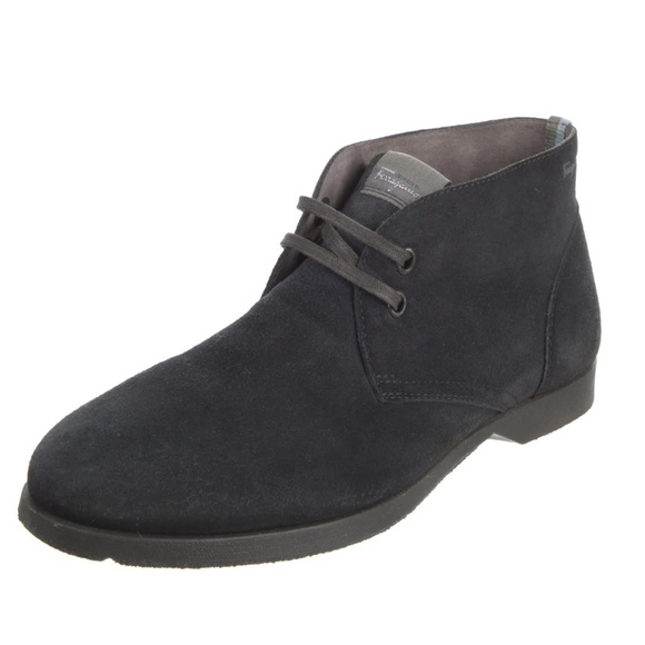 SALVATORE FERRAGAMOSuede Lace-Up Boots